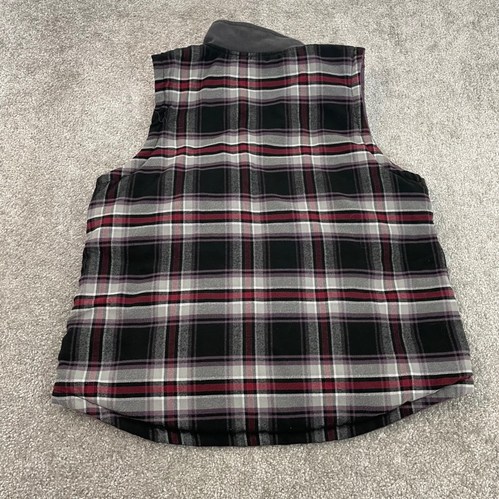 Carhartt Reversible Vest Womens Large Quilted Insulated Plaid Amoret Purple - Picture 8 of 10